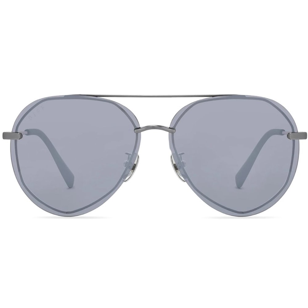 Lenox Sunglasses in Brushed Silver/Grey Mirror